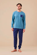 Pigiama uomo invernale in caldo cotone articolo t-rex.