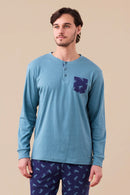 Pigiama uomo invernale in caldo cotone articolo t-rex.