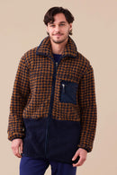 Giacca uomo eco-pelliccia articolo pied-de-poule