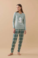 Pigiama donna caldo cotone articolo barboncino