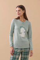 Pigiama donna caldo cotone articolo barboncino