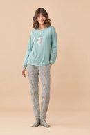 Pigiama donna invernale in caldo cotone articolo Prince