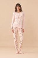 Pigiama donna invernale in caldo cotone articolo Cute Ribbons