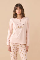 Pigiama donna invernale in caldo cotone articolo Cute Ribbons