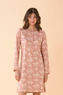Camicia da notte donna invernale in caldo cotone articolo Bows & Roses