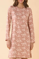 Camicia da notte donna invernale in caldo cotone articolo Bows & Roses