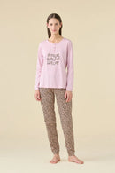 Pigiama donna estivo in cotone articolo animalier