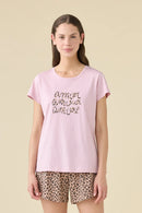 Pigiama donna estivo in cotone articolo animalier