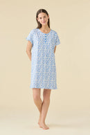 Camicia da notte donna estiva in cotone articolo bloom