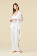 Completo tre pezzi donna estivo in raso articolo bride