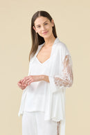 Completo tre pezzi donna estivo in raso articolo bride