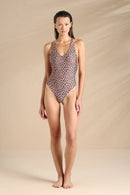 Costume mare donna intero articolo animalier