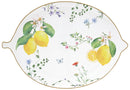 Piatto a forma di limone – Collezione "Fleurs et Citrons" – 18x25 cm