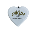 Dedica Cuore in legno verniciato Amicizia