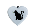 Dedica Cuore in legno verniciato Gatto