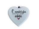 Dedica Cuore in legno verniciato L'amicizia