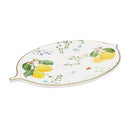 Piatto a forma di limone – Collezione "Fleurs et Citrons" – 30x21,5