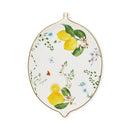 Piatto a forma di limone – Collezione "Fleurs et Citrons" – 30x21,5