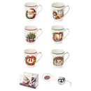 Assortimento mug in new bone con infusore e scatola – Christmas is coming