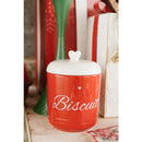 Barattolo biscuit in fine stoneware con scatola – Storia di Natale