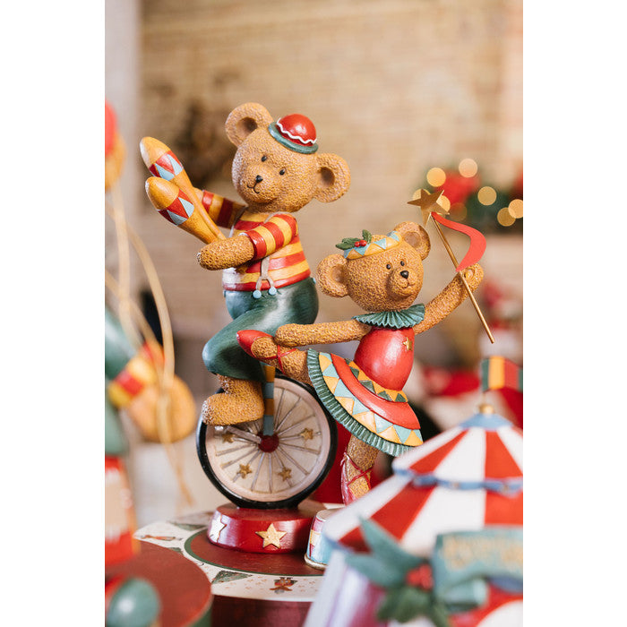 Orso giocoliere in resina  Bear Wonderland