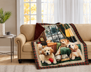 Plaid Soffio Flannel con Stampa Digitale tre cani