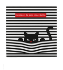 Dedica in legno verniciato con Gatto nero