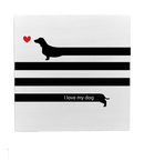 Dedica in legno verniciato I love my dog