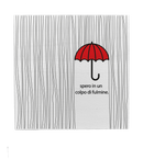 Dedica in legno verniciato '' Spero in un colpo di fulmine''