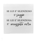 Dedica in legno verniciato Lui e Lei