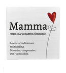 Dedica in legno verniciato Mamma