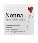 Dedica in legno verniciato Nonna