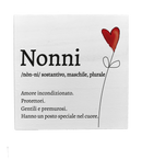 Dedica in legno verniciato Nonni