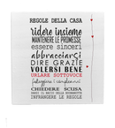 Dedica in legno verniciato Regole della casa