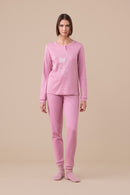 Pigiama donna gattino beatiful con bottoncini