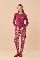 Pigiama donna plus caldo cotone articolo Bloom