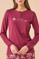 Pigiama donna plus caldo cotone articolo Bloom