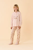 Pigiama bambina invernale caldo cotone articolo Teddy