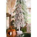 Albero con pigne e base in legno – Bosco incantato