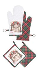 Set  da 2 presina e guantone in cotone – Christmas is coming