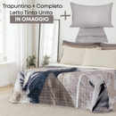Trapuntino 2 posti Clea + Completo Letto Tinta Unita