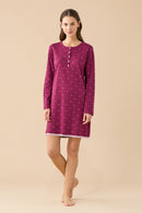 Camicia da notte donna in caldo cotone articolo Bloom