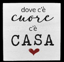 Quadro Artigianale in Legno dove c'e il cuore c'e la casa