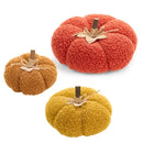 Set 3 zucche Racconti D’Autunno in tessuto con manico in legno