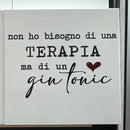 Quadro Artigianale in Legno Gin tonic