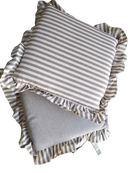 Cuscino sedia con volant double face sfoderabile