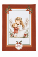 Strofinaccio con Mestolo in Scatola Regalo angelo rosso magic noel