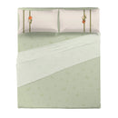 Completo Letto Matrimoniale in Cotone Country Bloom Green