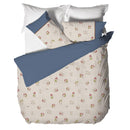 Parure Copripiumino Matrimoniale Fantasia Inverno Incantato Gnomes Blue