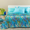Copriletto Primaverile In Microfibra Avana Bluette Modern